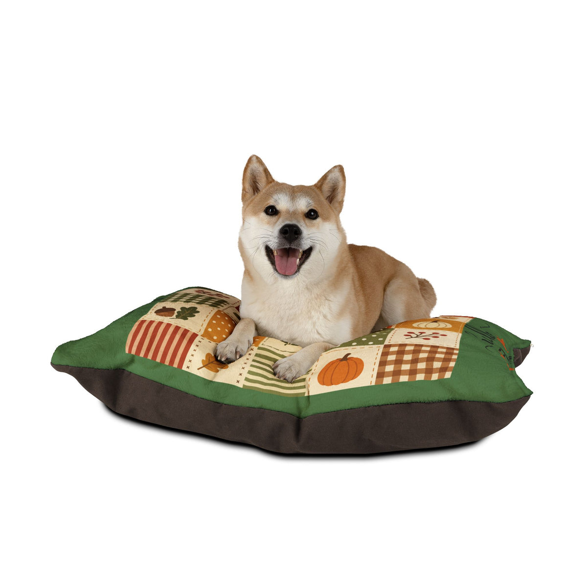 Hello Fall Patchwork Pumpkin Pet Bed