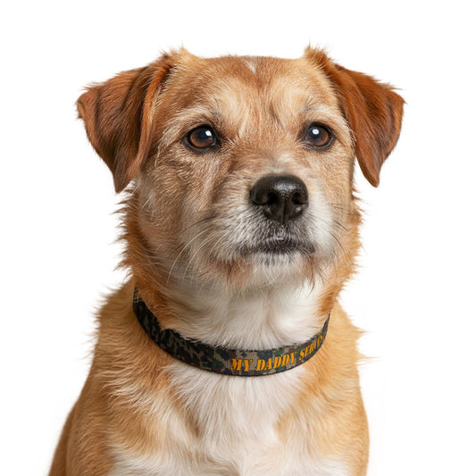 Daddy Serves Camo Clip-on Collar