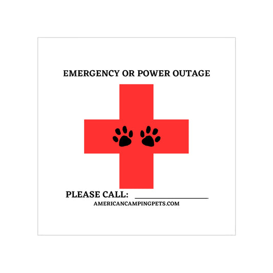 Pet Emergency Transparent Style Sticker