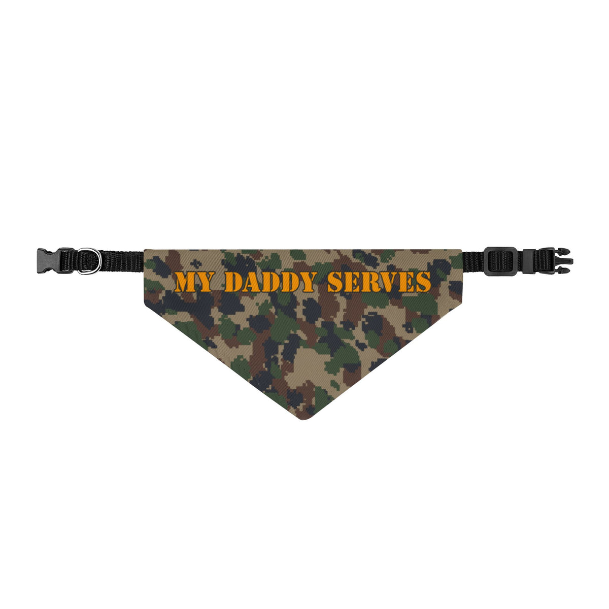My Daddy Serves Clip-On Pet Bandana - Small