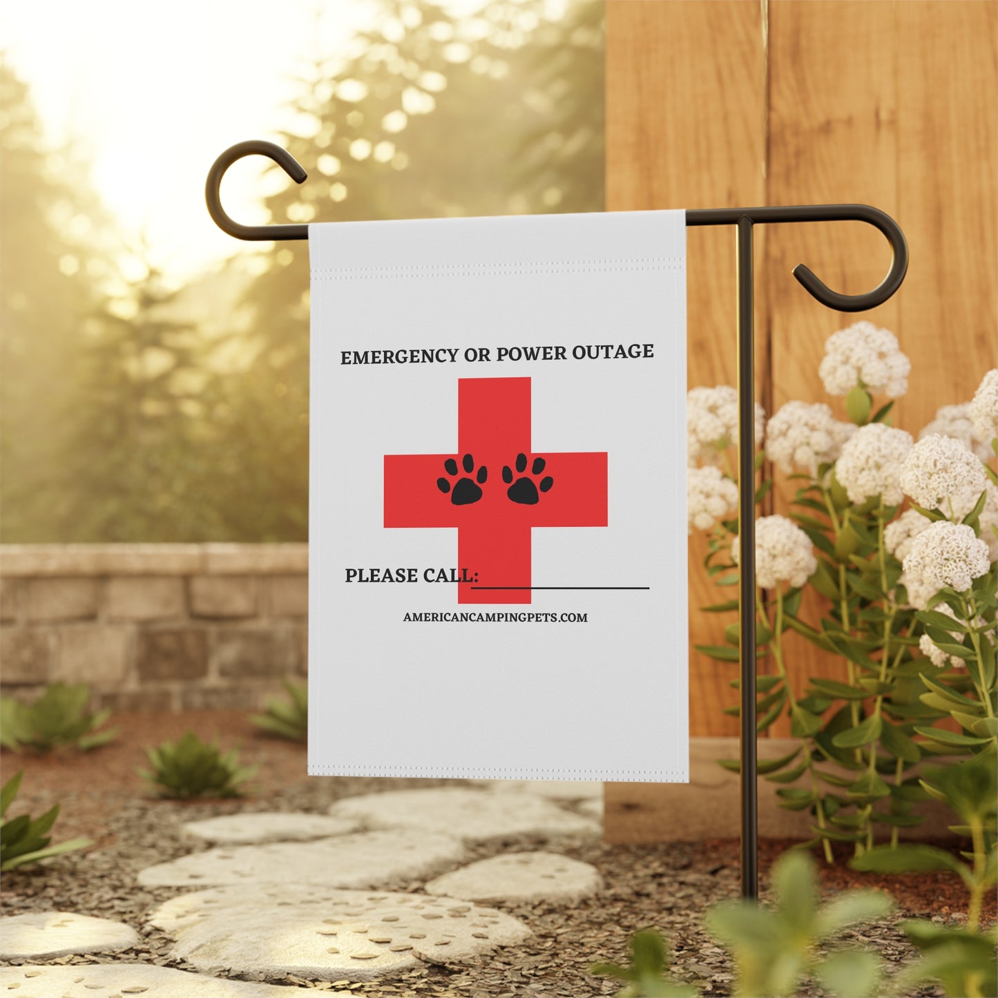 Pet Emergency Garden Style Flag