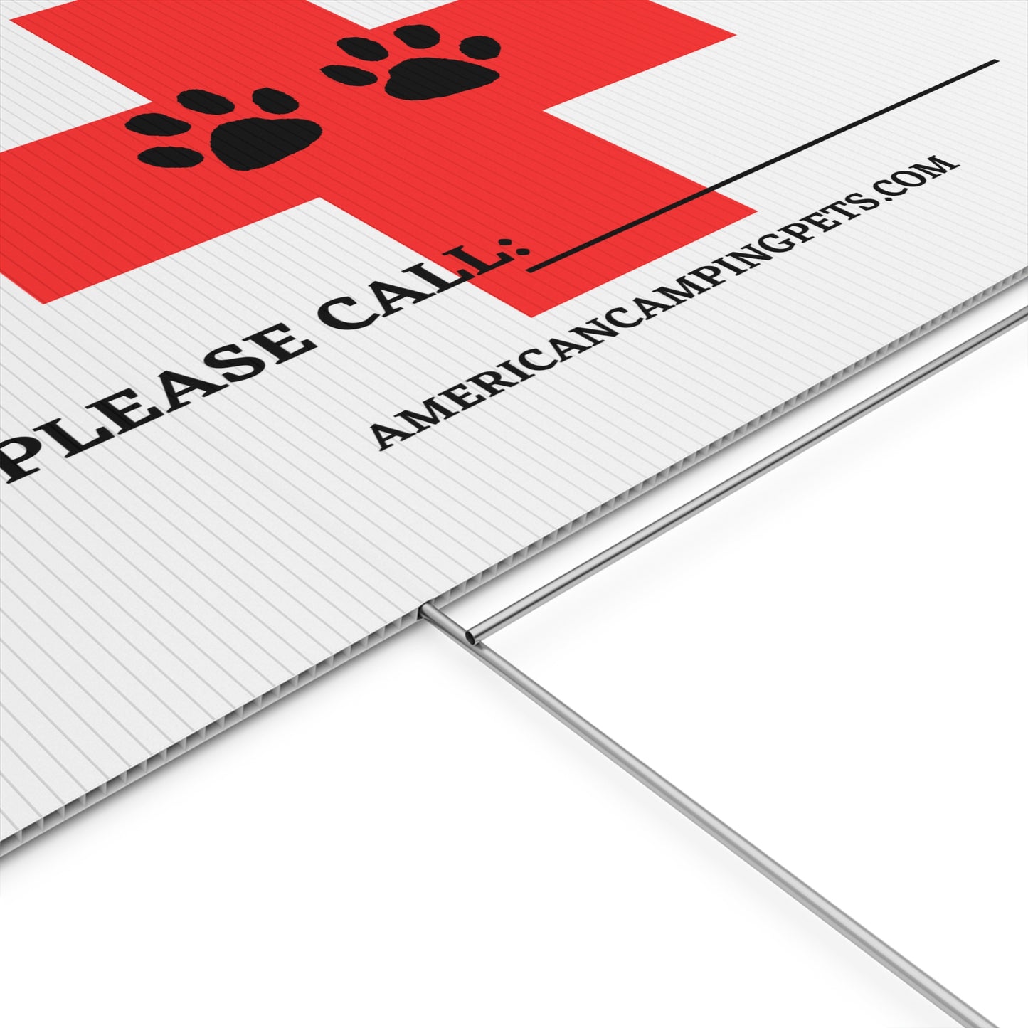 Pet Emergency Safety Campsite Sign