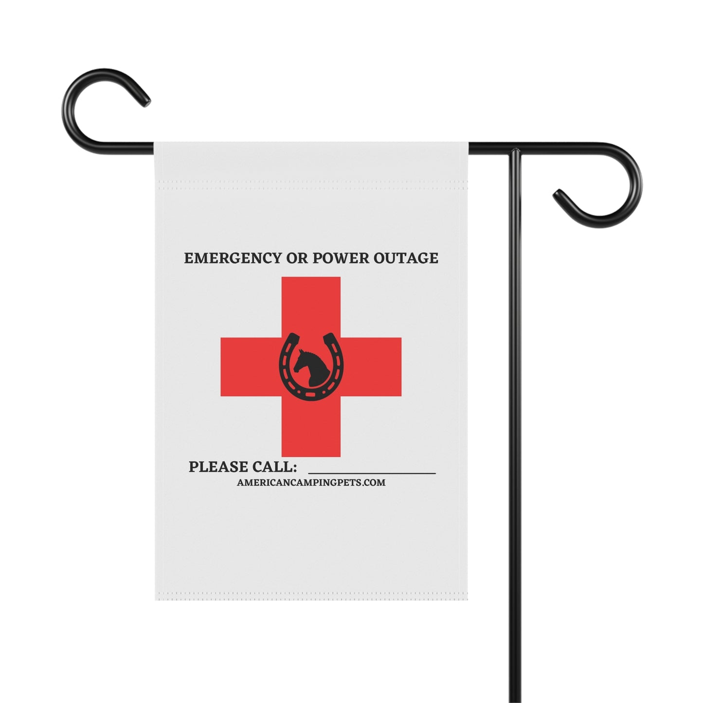 Horse Emergency Garden Style Flag