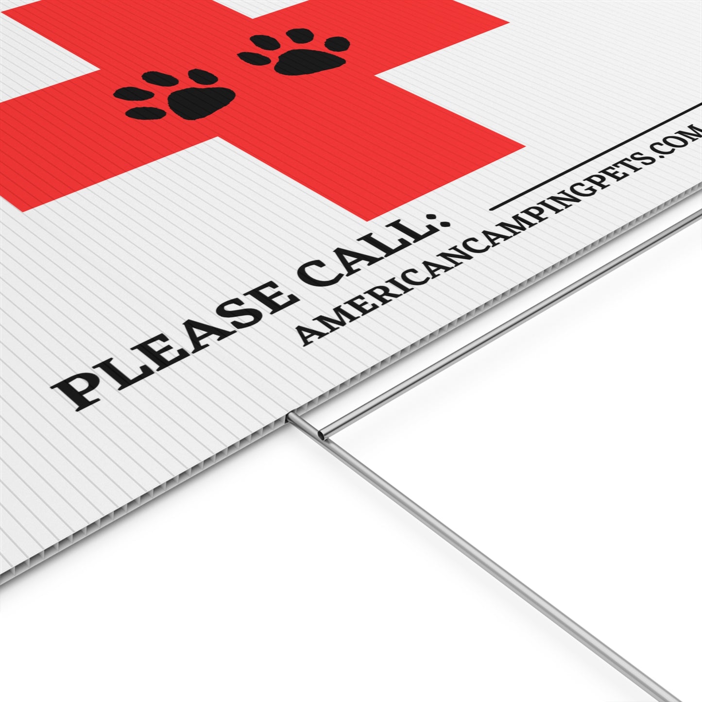 Pet Emergency Safety Campsite Sign