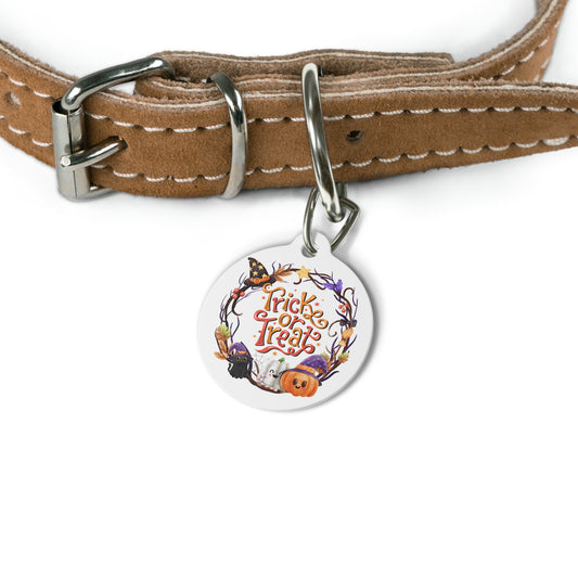Trick or Treat Halloween Pet Tag