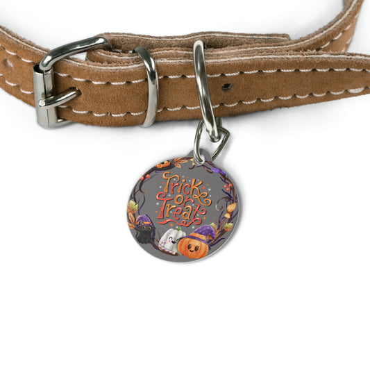Trick or Treat Halloween Pet Tag