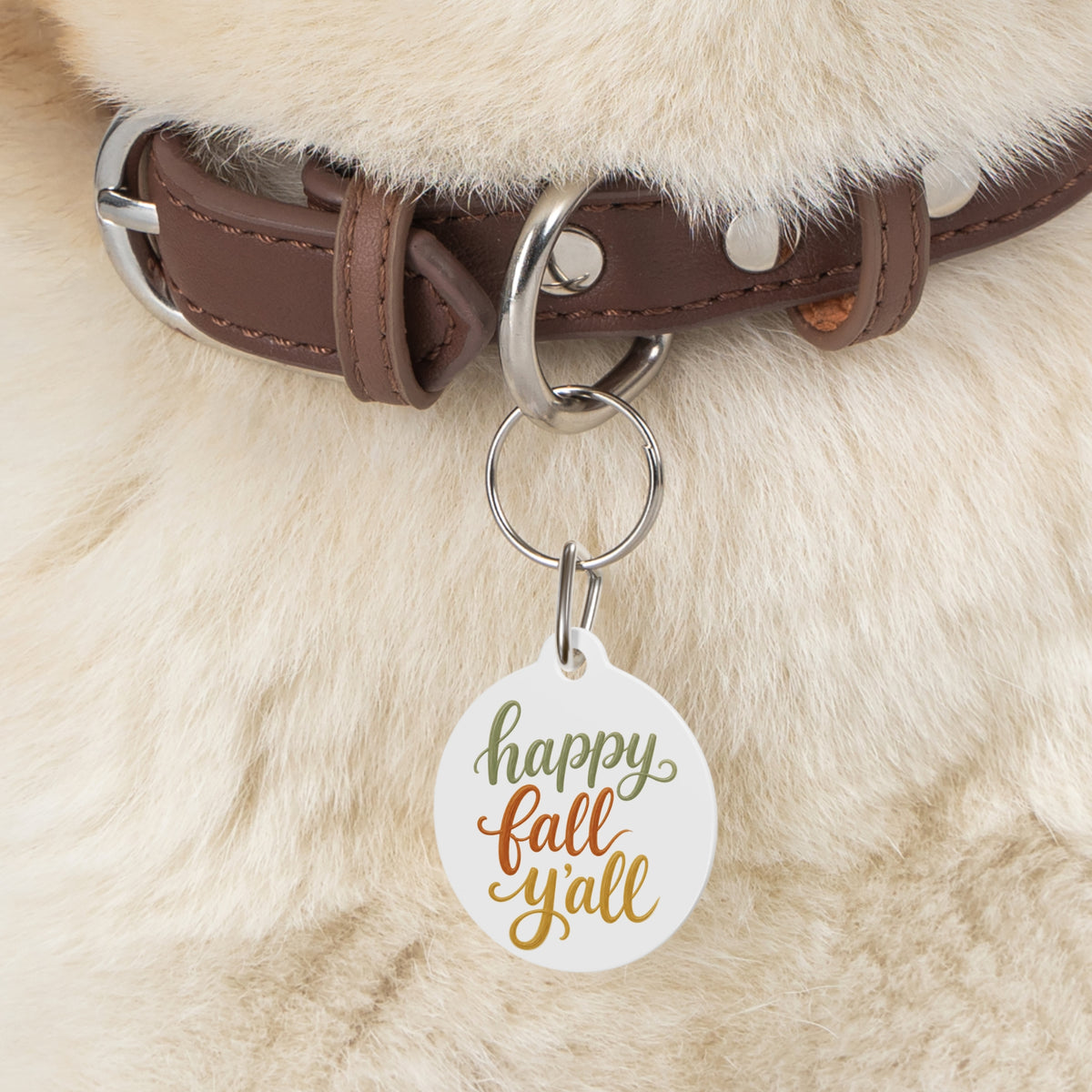 Happy Fall Y'all Pet Tag