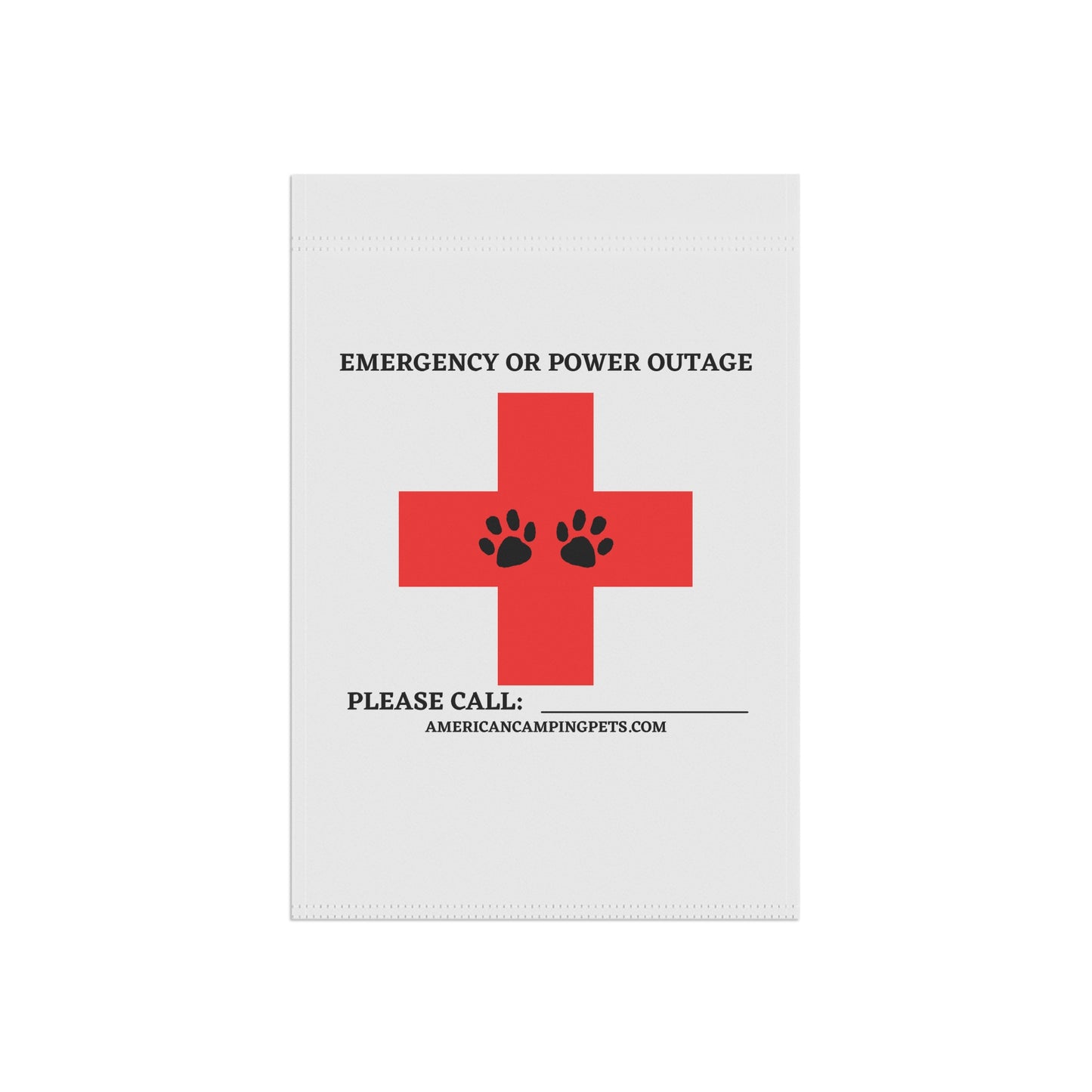 Pet Emergency Garden Style Flag