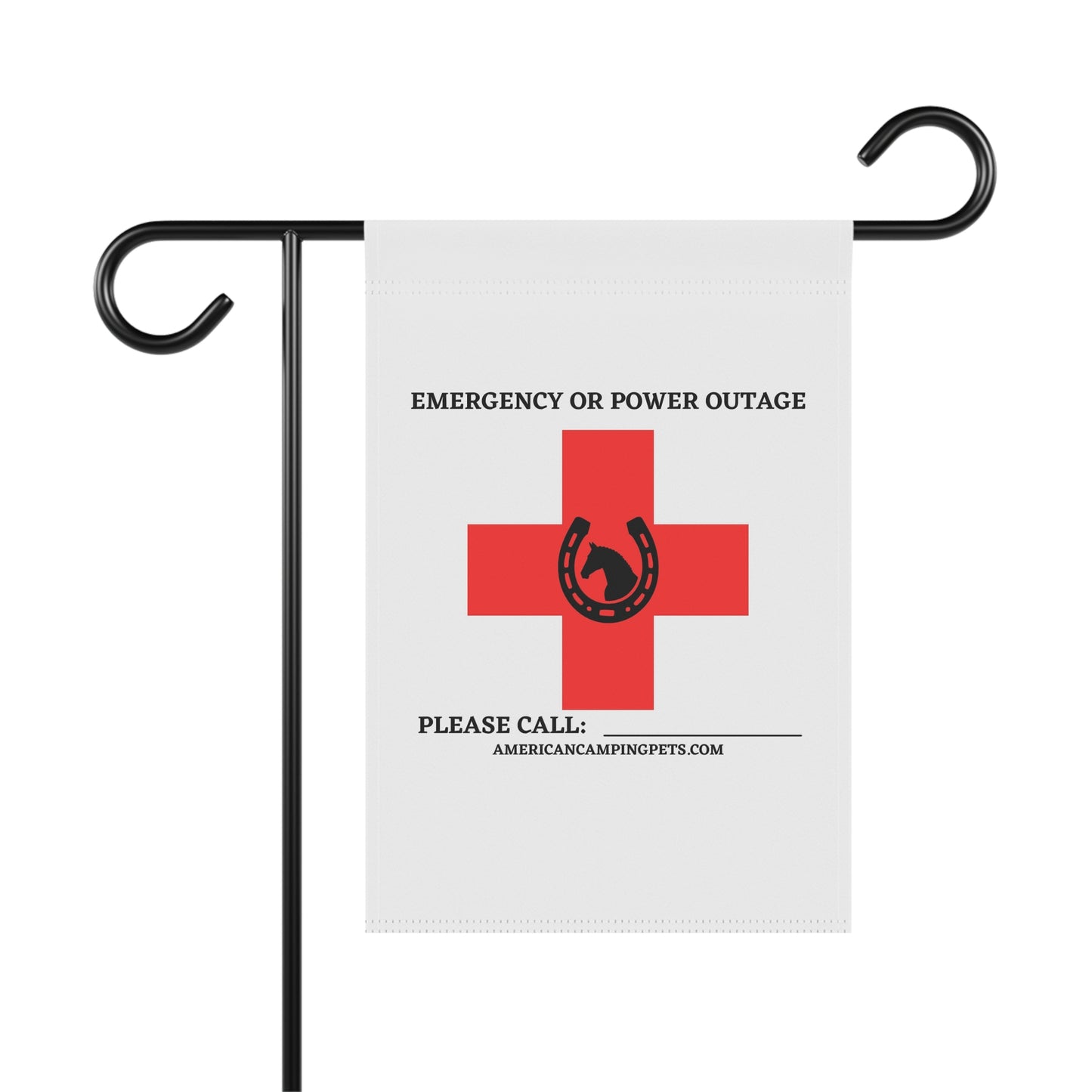 Horse Emergency Garden Style Flag