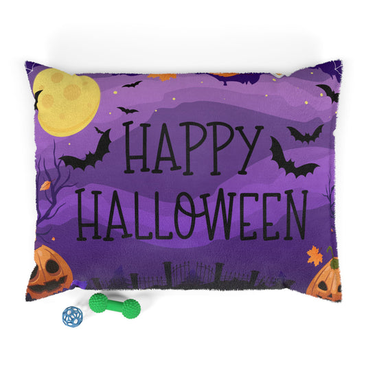 Happy Halloween - Pumpkin & Bats Pet Bed