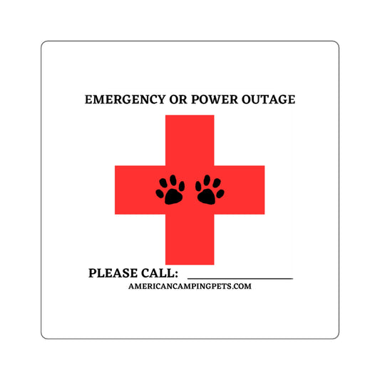 Pet Emergency Glossy Style Sticker
