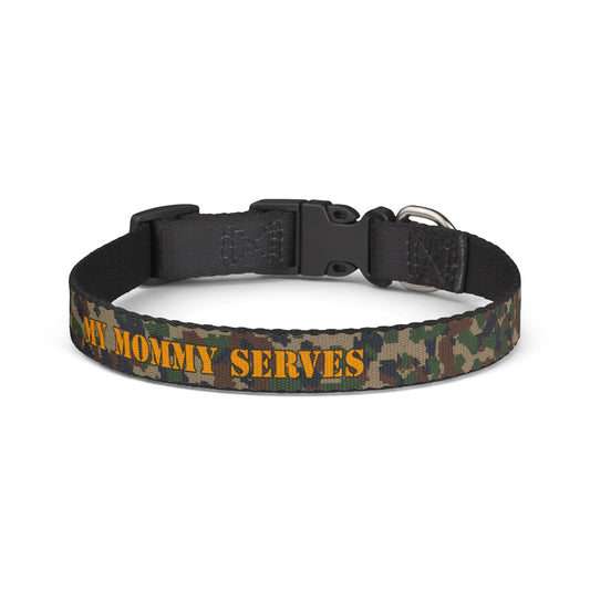Mommy Serves Camo Clip-on Collar