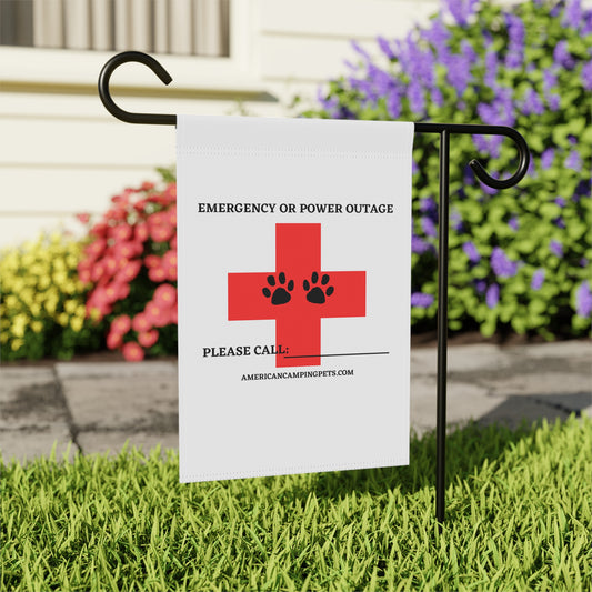 Pet Emergency Garden Style Flag