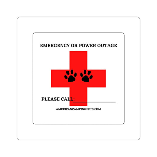 Pet Emergency Glossy Style Sticker