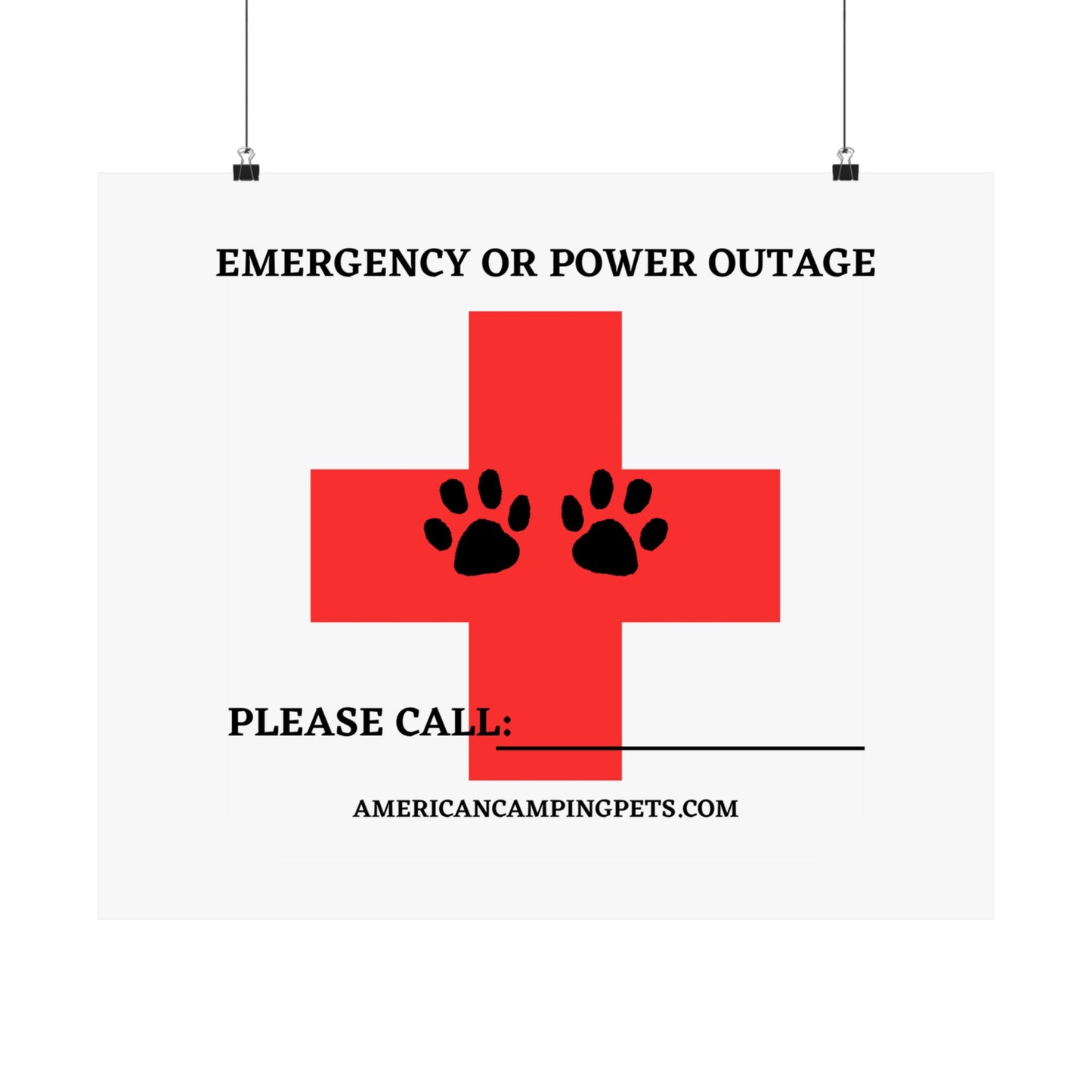 Pet Emergency Horizontal Poster