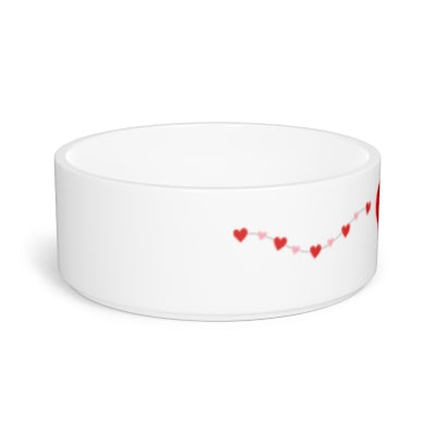 Heart Pattern Pet Bowl