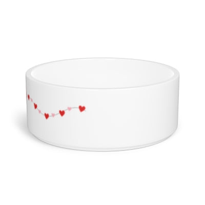 Heart Pattern Pet Bowl